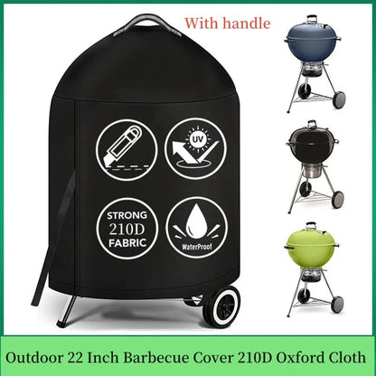 210D BBQ Cover with Handle, Waterproof UV-Resistant Grill Cover, 2 Sizes