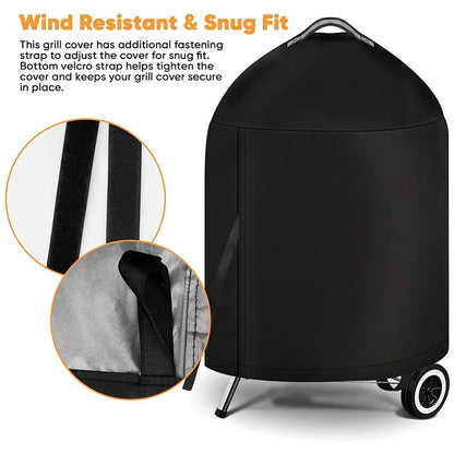 210D BBQ Cover with Handle, Waterproof UV-Resistant Grill Cover, 2 Sizes