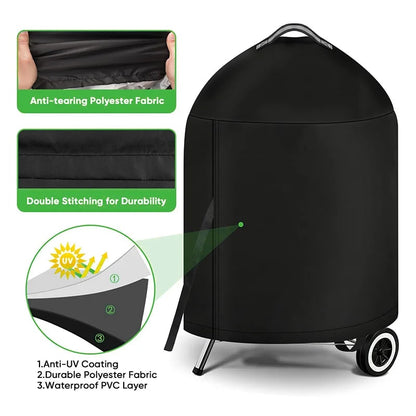 210D BBQ Cover with Handle, Waterproof UV-Resistant Grill Cover, 2 Sizes