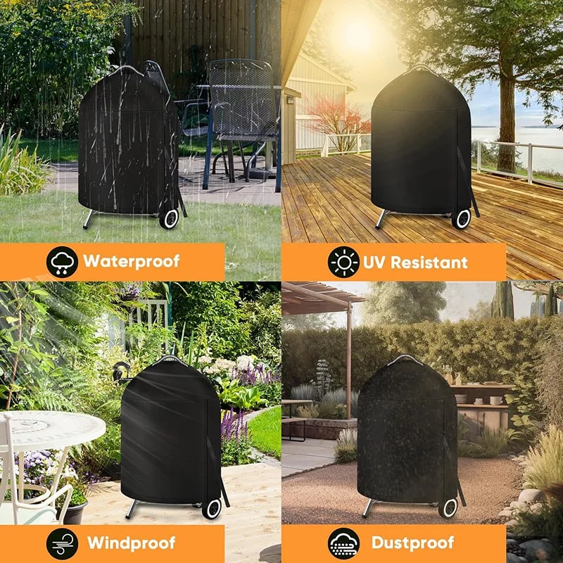 210D BBQ Cover with Handle, Waterproof UV-Resistant Grill Cover, 2 Sizes