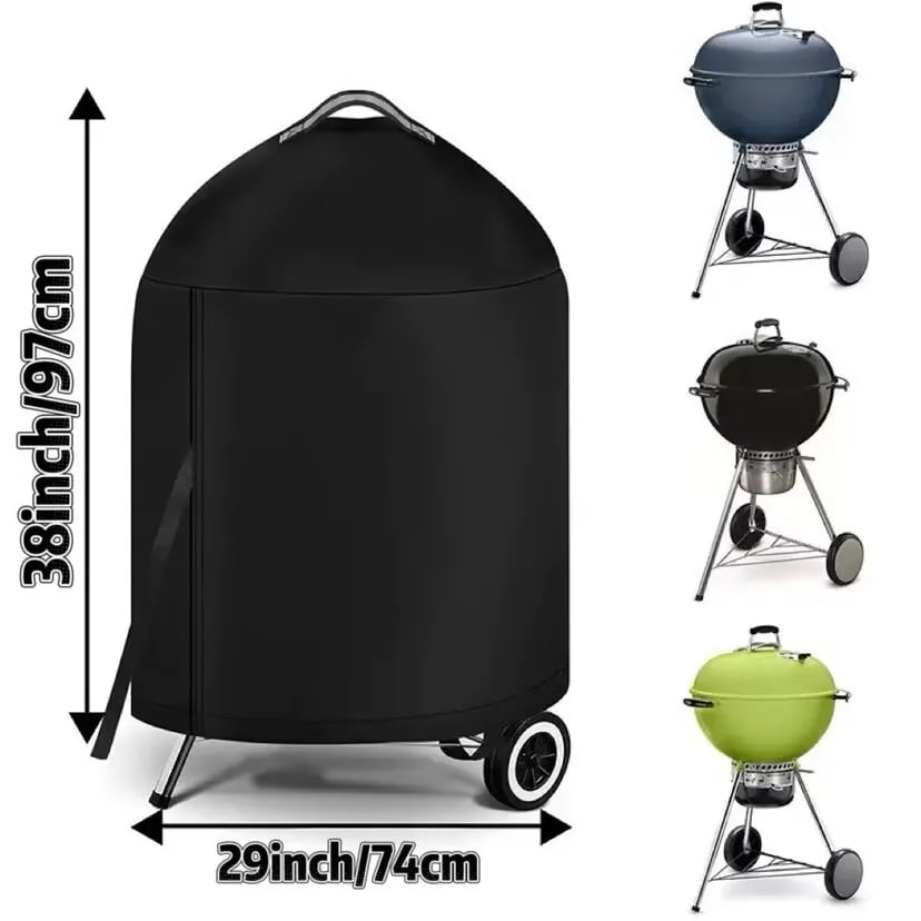 210D BBQ Cover with Handle, Waterproof UV-Resistant Grill Cover, 2 Sizes - 210D 29x29x38inch