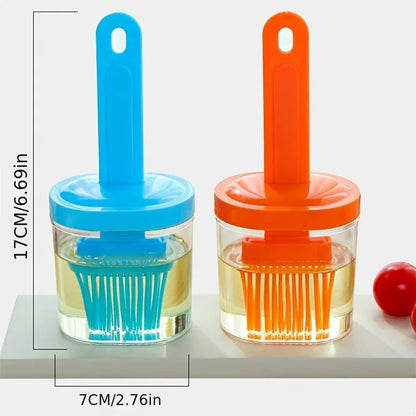 Silicone Basting Brush with Cover for BBQ, Baking and Pancakes