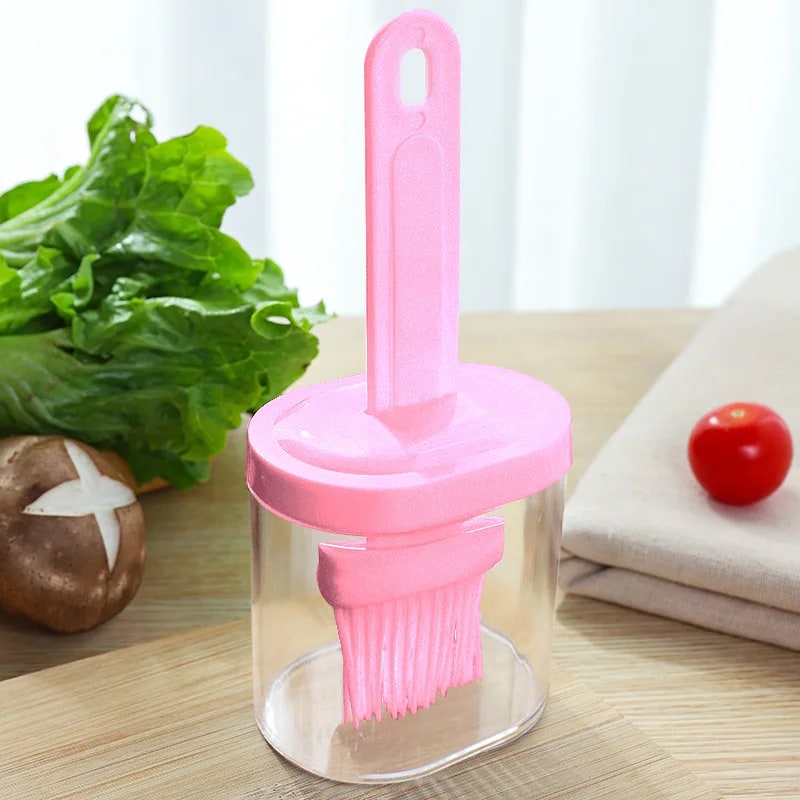 Silicone Basting Brush with Cover for BBQ, Baking and Pancakes
