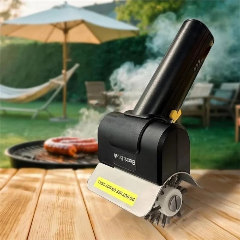 Electric Grill Brush, USB Rechargeable Stainless Steel BBQ Cleaner