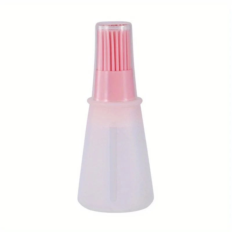 Rubber BBQ Oil Dispenser Basting Brush, 1 or 3 Piece, Blue, Pink or Green - Pink 1pc