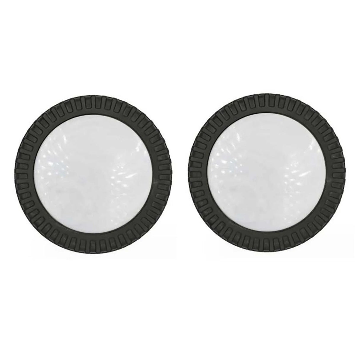 LEENKEA BBQ Grill Wheels, Plastic, 152mm, 8-10mm Hole, 2 Pack - black white wheel co