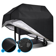 Waterproof BBQ Grill Cover, Polyester, Wind-Fixing Hem Rope, 5 Sizes