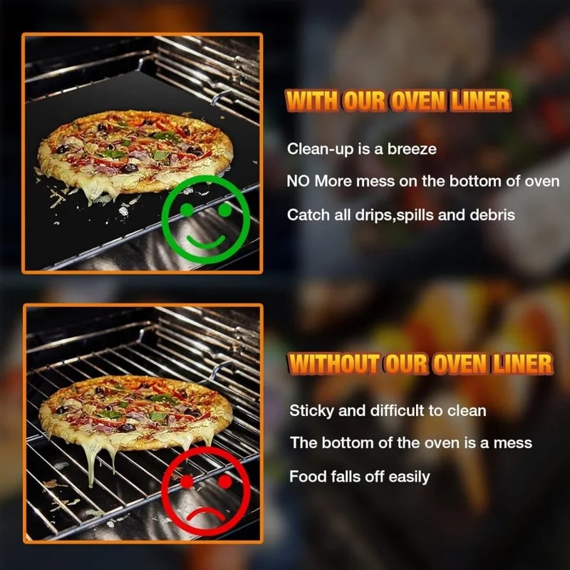 Non-Stick BBQ Grill Mat and Oven Liner, Reusable, 33 x 40cm to 40 x 60cm