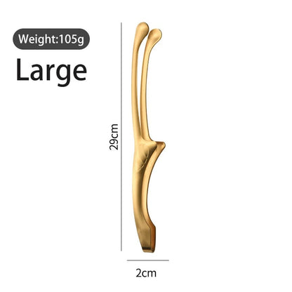 Stainless Steel BBQ Food Tongs, 4 Sizes, Silver or Gold - Golden Large