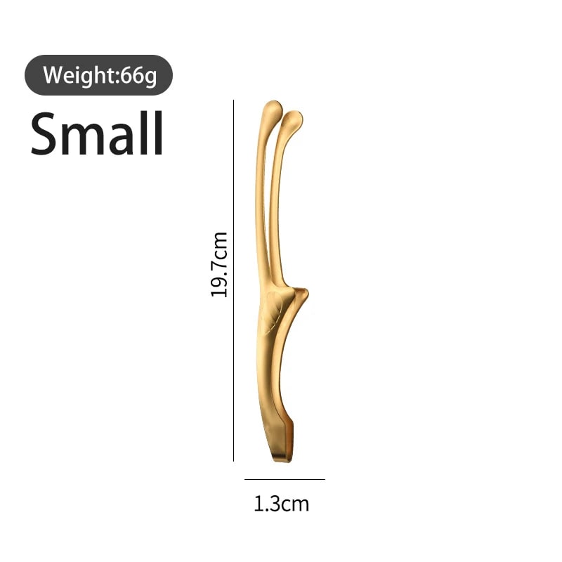 Stainless Steel BBQ Food Tongs, 4 Sizes, Silver or Gold - Golden Small