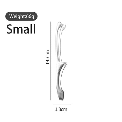 Stainless Steel BBQ Food Tongs, 4 Sizes, Silver or Gold - Silver Small