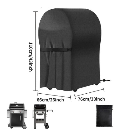 Waterproof BBQ Cover for Gas Grill, Windproof UV-Resistant Fabric, 5 Sizes - 76x66x110CM