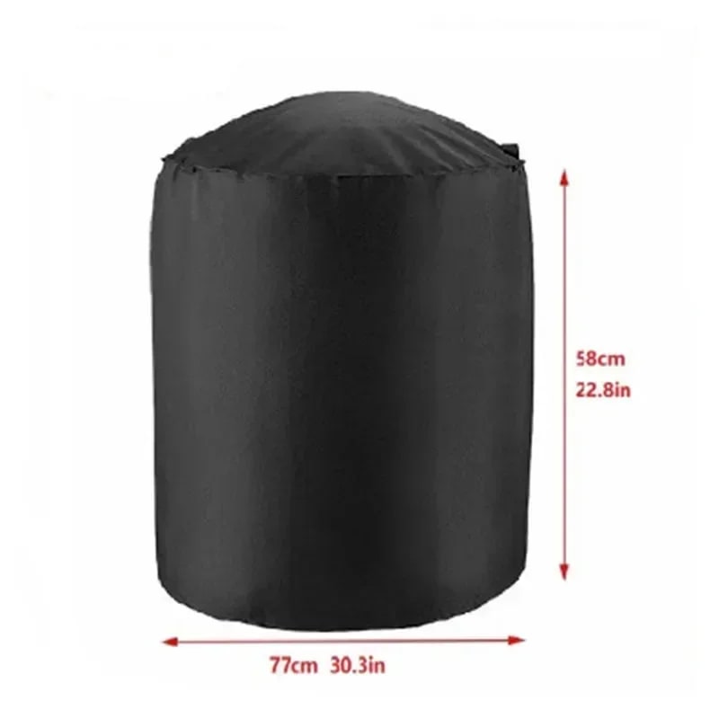 Outdoor BBQ Grill Cover, Waterproof Fabric, Round or Rectangular, Multiple Sizes - 77x58cm