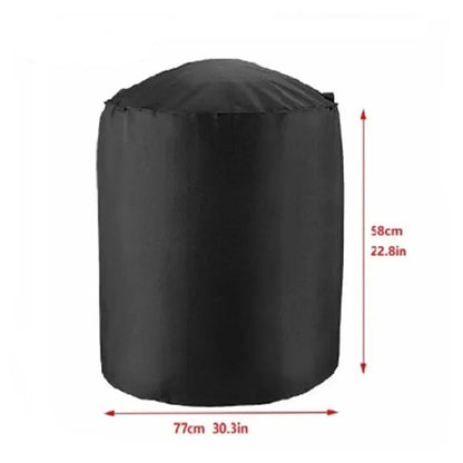Outdoor BBQ Grill Cover, Waterproof Fabric, Round or Rectangular, Multiple Sizes - 77x58cm
