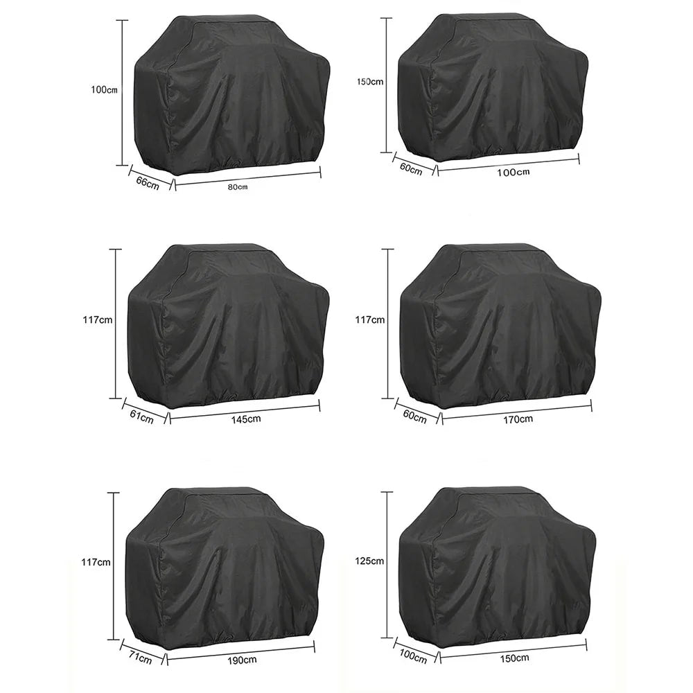 Waterproof Outdoor BBQ Grill Cover, UV-Resistant Fabric, 5 Size Options
