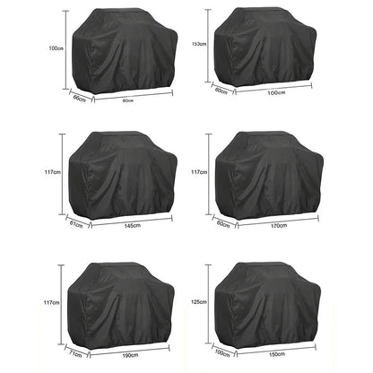 Waterproof Outdoor BBQ Grill Cover, UV-Resistant Fabric, 5 Size Options