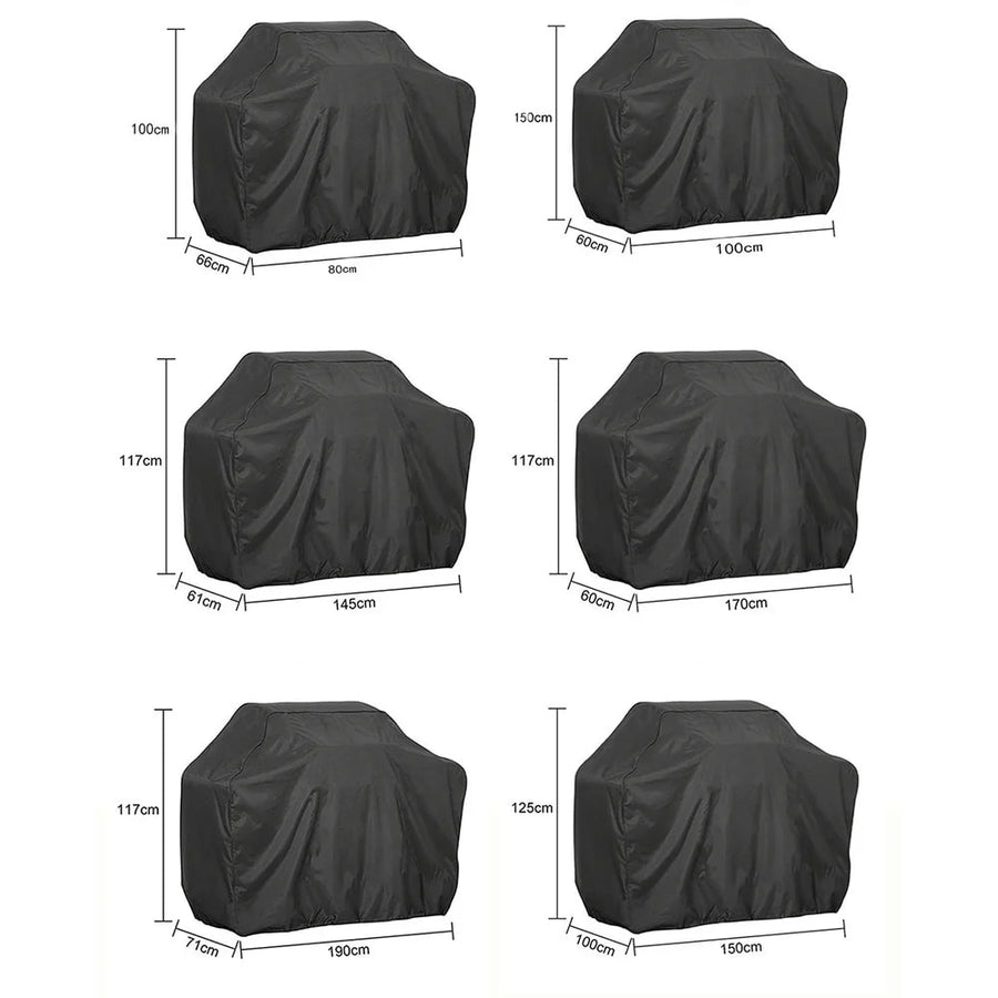 Waterproof Outdoor BBQ Grill Cover, UV-Resistant Fabric, 5 Size Options