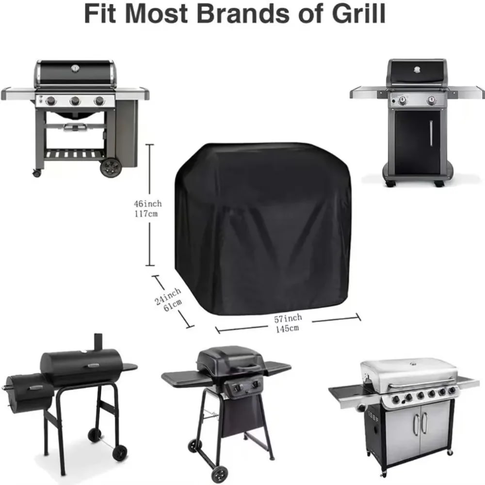 Waterproof Outdoor BBQ Grill Cover, UV-Resistant Fabric, 5 Size Options