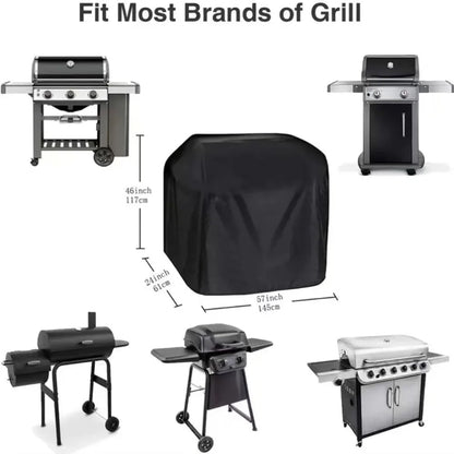Waterproof Outdoor BBQ Grill Cover, UV-Resistant Fabric, 5 Size Options