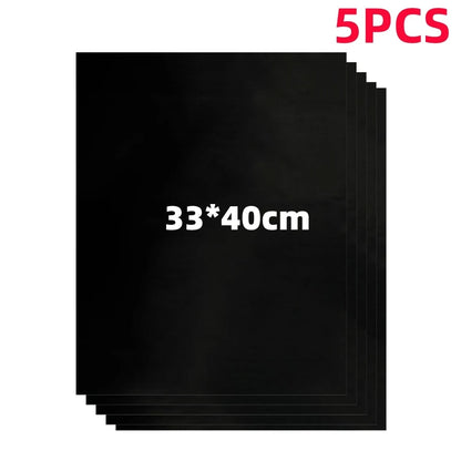 Non-stick BBQ Grill Mat, Teflon, Reusable, 33 x 40cm or 50 x 40cm - 33x40cm 5pcs