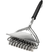 Leeseph Stainless Steel BBQ Grill Brush and Scraper with Hanging Loop