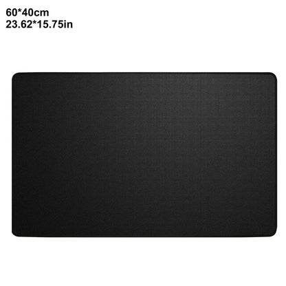 Fibreglass BBQ Protective Mat with Double-Sided Silicone, Black, 3 Sizes - 60-40cm