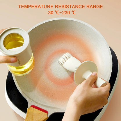 2-in-1 300ml Glass Oil Dispenser Bottle with Brush for BBQ and Baking