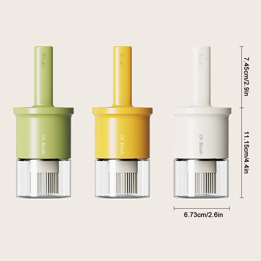 2-in-1 300ml Glass Oil Dispenser Bottle with Brush for BBQ and Baking