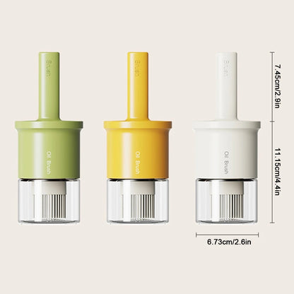 2-in-1 300ml Glass Oil Dispenser Bottle with Brush for BBQ and Baking