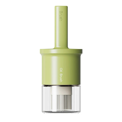 2-in-1 300ml Glass Oil Dispenser Bottle with Brush for BBQ and Baking - Green