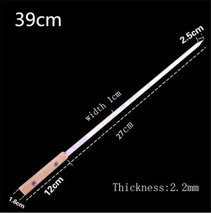 Stainless Steel BBQ Skewers with Wooden Handles, 39-59cm - 39cm