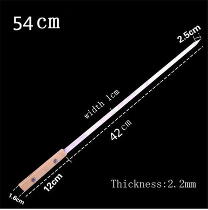 Stainless Steel BBQ Skewers with Wooden Handles, 39-59cm - 54cm