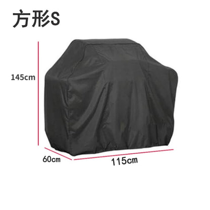 BBQ Grill Cover, 210D Silver Coated Oxford Polyester, Waterproof Outdoor Barbecue Cover, 6 - S-145x60x115CM