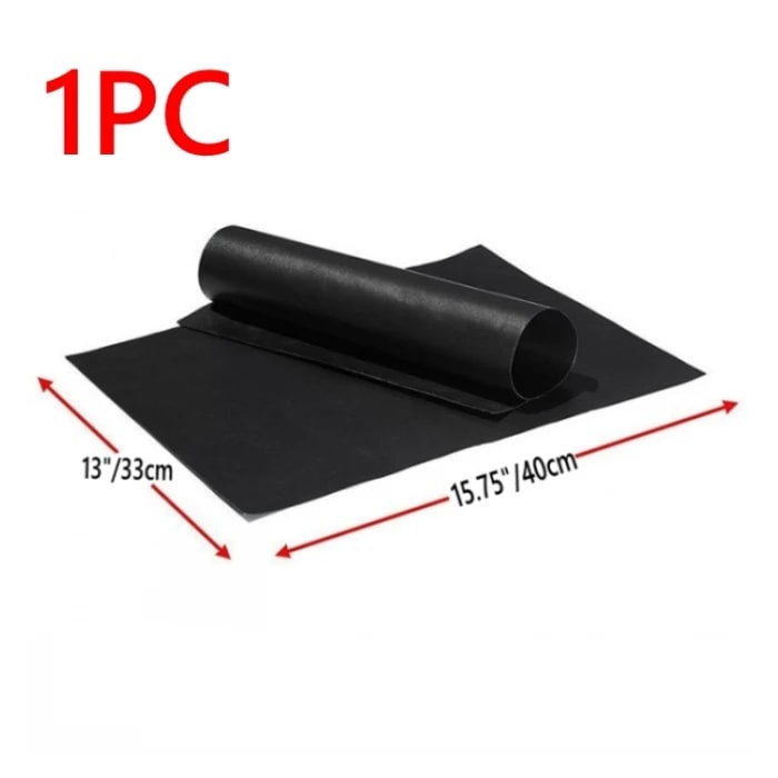 PTFE BBQ Grill Mat 40 x 33cm Reusable Non-Stick Barbecue Cooking Mat, Black - 1PC Barbecue mat