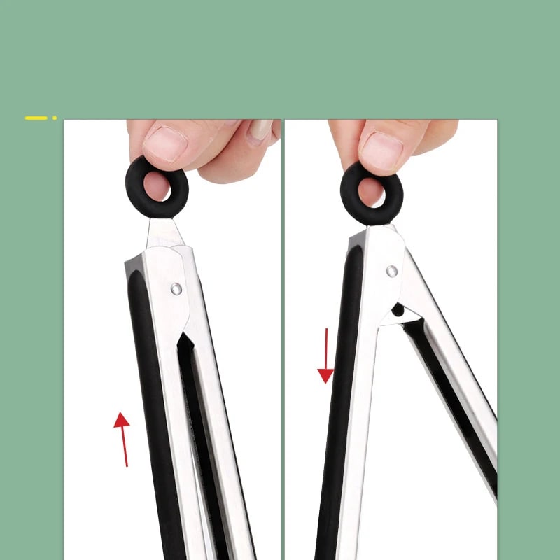 Stainless Steel BBQ Tongs, 20.8-49cm, Scalloped Ends, Multiple Sizes