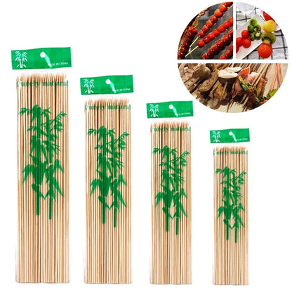Natural Bamboo BBQ Skewers, 15-30cm, 90-270 Pieces