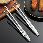 Stainless Steel BBQ Tongs, 24cm or 28cm Silver Kitchen Food Serving Tongs