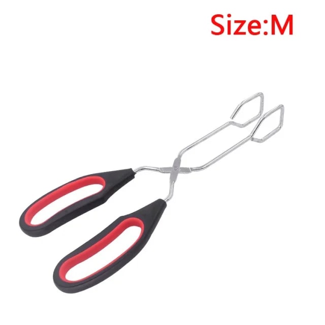YOCITY BBQ Scissor Tongs, Long-Handle Metal Food Tongs, S/M/L Options - M 1PC