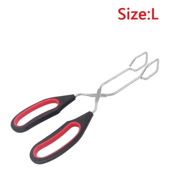 YOCITY BBQ Scissor Tongs, Long-Handle Metal Food Tongs, S/M/L Options - L 1PC