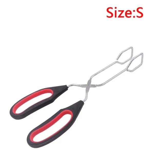 YOCITY BBQ Scissor Tongs, Long-Handle Metal Food Tongs, S/M/L Options - S 1PC