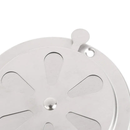 Stainless Steel Adjustable Round Air Vent Grille for BBQs, Smokers and Stoves, 95mm or 125mm