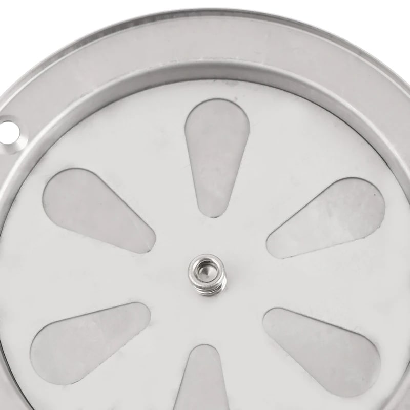 Stainless Steel Adjustable Round Air Vent Grille for BBQs, Smokers and Stoves, 95mm or 125mm