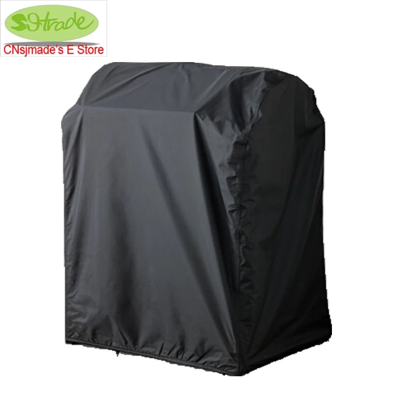 Black Waterproofed Fabric BBQ Grill Cover, 82 x 66 x 101 cm or 89 x 64 x 112 cm
