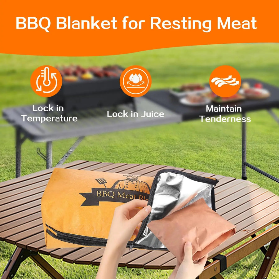 Reusable Insulated BBQ Meat Resting Bag with Aluminium Foil Lining, 14.9in or 21in