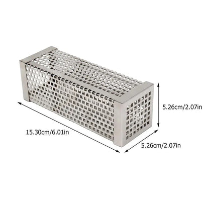 6 Inch Steel Square Pellet Smoker Tube for Gas, Charcoal and Pellet Grills