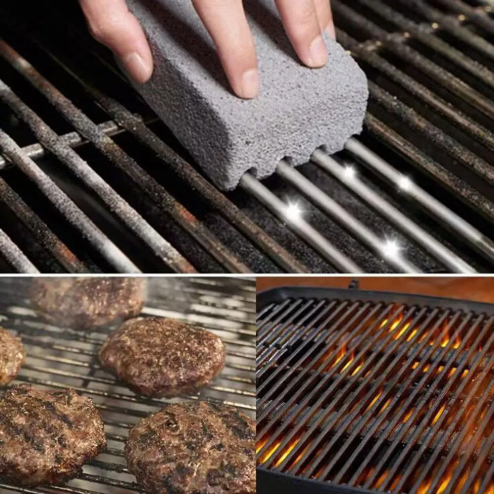 BBQ Grill Cleaning Brick Plastic Non-Abrasive Griddle Cleaner 10 x 7 x 3.5cm