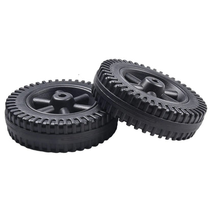 LEENKEA 6-Inch Plastic BBQ Grill Replacement Wheels, 2 Pack, 8-10mm Hole