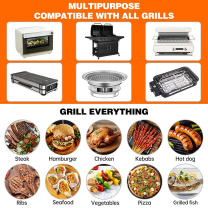 Reusable Non-Stick BBQ Grill Mats, Rubber, 0.2mm, 33x40cm or 40x50cm
