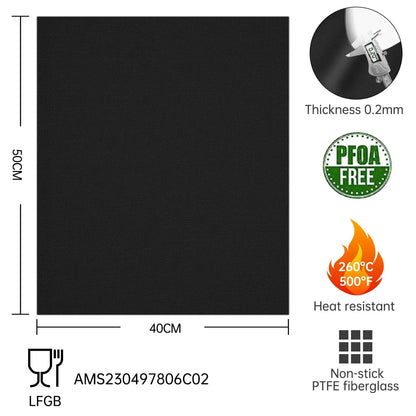 Reusable Non-Stick BBQ Grill Mats, Rubber, 0.2mm, 33x40cm or 40x50cm