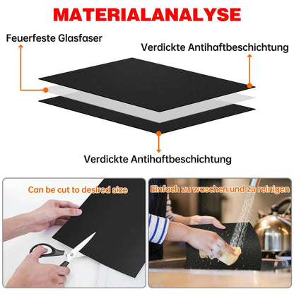 Reusable Non-Stick BBQ Grill Mats, Rubber, 0.2mm, 33x40cm or 40x50cm